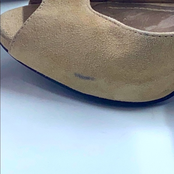 Pink and Tan BCBG Peep Toe Heels - Picture 6 of 9